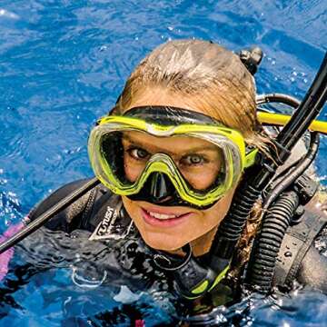 TUSA M-3001 Freedom Tri-Quest Diving Mask in Ocean Green