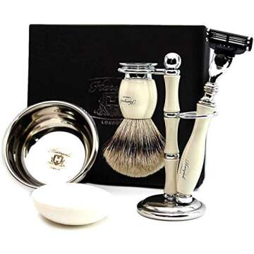 Haryali London Men’s Grooming Shaving Kit - Luxurious Ivory Set