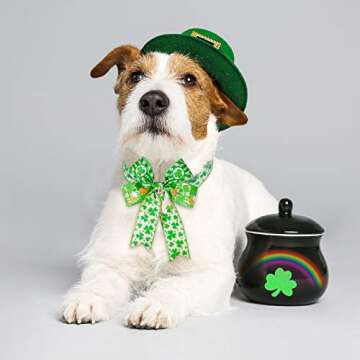 3 Rolls St Patrick's Day Wired Ribbon Shamrock Wired Edge Ribbon 2.5 Inch x 24 Yards Shamrock Plaid Fabric Ribbons for St. Patrick's Day Wrapping Wreath Party Decoration DIY Craft Supplies