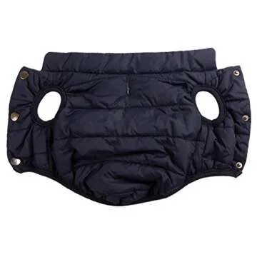 JoyDaog 2 Layers Fleece Lined Warm Dog Jacket for Puppy Winter Cold Weather,Soft Windproof Small Dog Coat,Blue XS