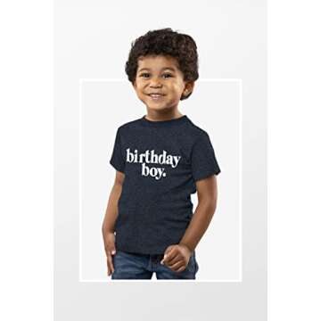 Birthday boy Shirt Toddler Outfit its My Year Old First 1st 2nd 3rd 4th 5th Tshirt (7 Years, Charcoa...