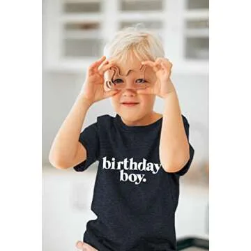 Birthday boy Shirt Toddler Outfit its My Year Old First 1st 2nd 3rd 4th 5th Tshirt (7 Years, Charcoal Black)
