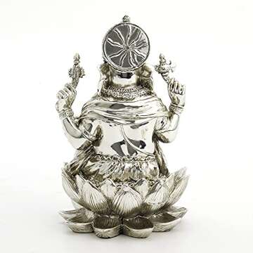 Veronese Design 3 1/8 Tall Ganesha Hindu God Good Fortune Statue Home Decor Resin Hand Made Electroplated Figurine