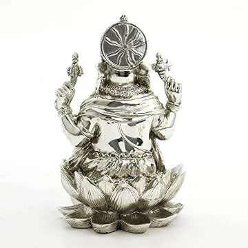 Veronese Design 3 1/8 Tall Ganesha Hindu God Good Fortune Statue Home Decor Resin Hand Made Electroplated Figurine