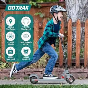 Gotrax GKS Electric Scooter, Kick-Start Boost and Gravity Sensor Kids Electric Scooter, 6" Wheels UL...