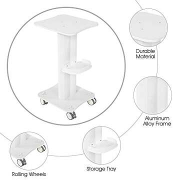 Hair Salon Trolley for Beauty Salon with 4 Wheels