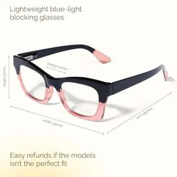 CCVOO 6 Pack Oprah Reading Glasses for Women, Eyeglasses, Blue Light Readers for Women, Computer Eye...