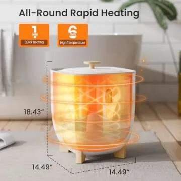 Electactic 25L Towel Warmer,Large Towel Warmers for Bathroom,Hot Towel Warmers Bucket with 2 Heating Modes,Auto Shut-Off,LCD Screen,Fits 2 Blankets,Bathrobes,White