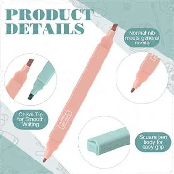 Meanplan 24 Pcs Cute Pastel Highlighters Double Ended