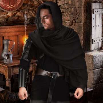 Leumoi Medieval Costume Set - 5 Pieces for Cosplay