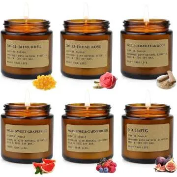 Scented Candle Gift Set for Women - 6 Pack