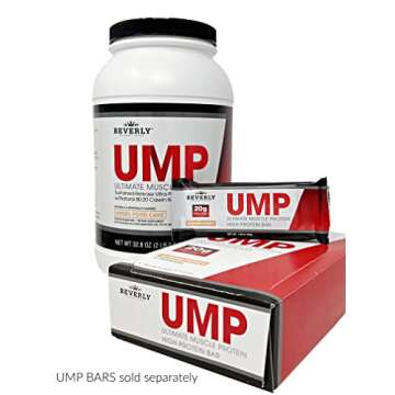 Beverly International UMP Protein Powder, Angel Food Cake. Unique Whey-Casein Ratio Builds Lean Muscle. Easy to Digest. No Bloat. (32.8 oz) 2lb .8 oz