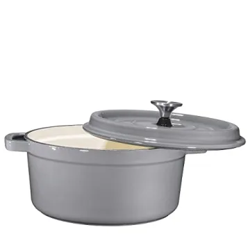 Bruntmor 6.5 qt Enameled Cast Iron Round Dutch Oven