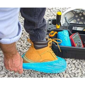 Strongman Tools Shoe Covers 120-Pack (60 Pairs) Shoe Protector for Men & Women, Disposable Shoe Cove...