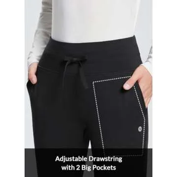 BALEAF Women's Fleece Lined Pants Water-Resistant Sweatpants Winter Thermal Ski Hiking Running Joggers