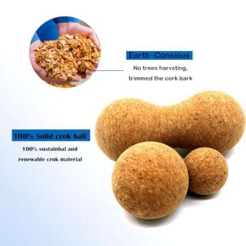 Cork Massage Ball Set for Muscle Relief and Relaxation