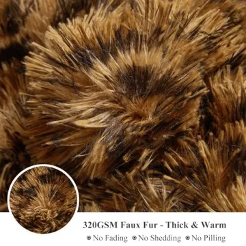 XeGe Cheetah Print Fur Duvet Cover Set for Cozy Comfort