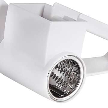 Home Basics Classic Rotary Cheese Grater, White