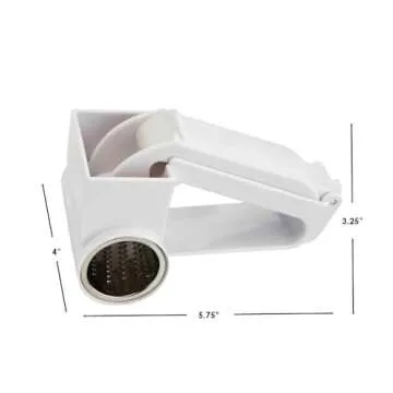 Home Basics Classic Rotary Cheese Grater, White