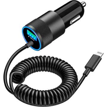 MFi Certified iPhone Fast Car Charger with Cable