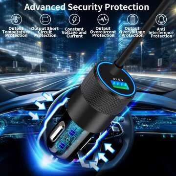 MFi Certified iPhone Fast Car Charger with Cable