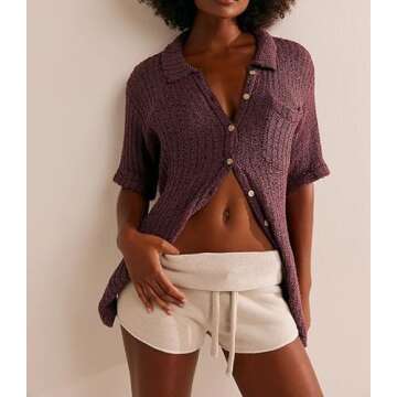 Women Y2k Crochet Knit Mini Shorts Bodycon Drawstring Fold-Over Low Waist Boxer Shorts Summer Lounge Short Pants White