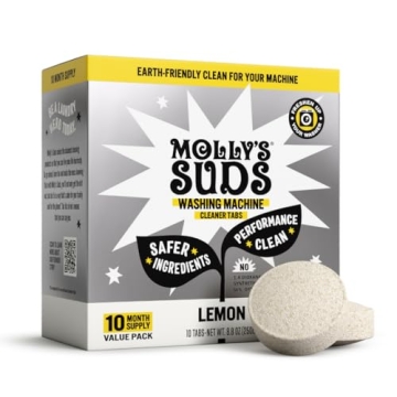 Molly's Suds Washing Machine Cleaner | Citrus Odor & Grime Remover - 10 Tablets