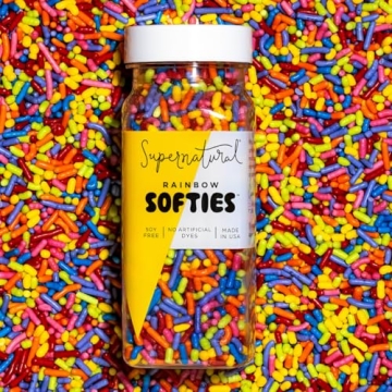 Rainbow Softies Natural Sprinkles - Vegan, Allergen-Friendly, Dye-Free Treat Decorations