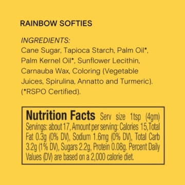 Rainbow Softies Natural Sprinkles Vegan & Dye-Free 3oz