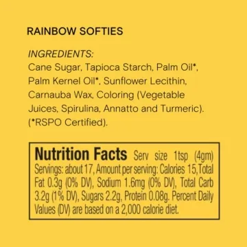 Rainbow Softies Natural Sprinkles Vegan & Dye-Free 3oz
