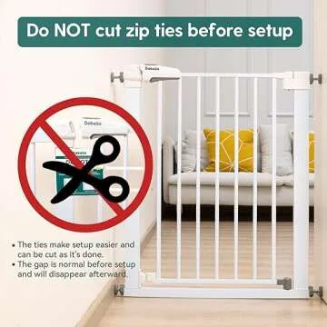 Babelio Baby Gate for Doorways and Stairs, 26''-40'' Auto Close Dog/Puppy Gate, Easy Install, Pressure Mounted, No Drilling, fits for Narrow and Wide Doorways, Safety Gate w/Door for Child and Pets