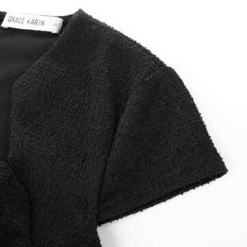 GRACE KARIN Women's Elegant Tweed Cap Sleeve Pencil Dress