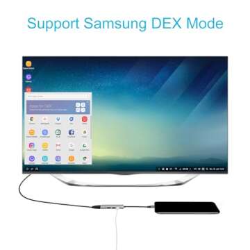 Portable Replacement TV Dock Station for Nintendo Switch and Switch OLED with 4K HDMI Adapter, Type C Port, USB 3.0 Port