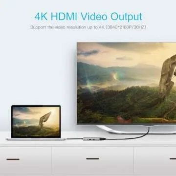 Portable Replacement TV Dock Station for Nintendo Switch and Switch OLED with 4K HDMI Adapter, Type C Port, USB 3.0 Port