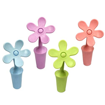 Flycheers Flower Silicone Wine Stoppers - Fun & Functional