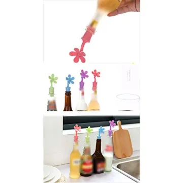 Flycheers Flower Silicone Wine Stoppers - Fun & Functional