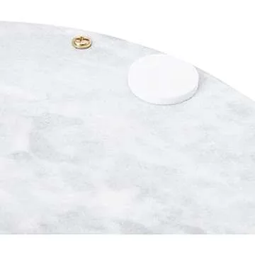 Juvale Elegant Round Marble Tray with Gold Handles