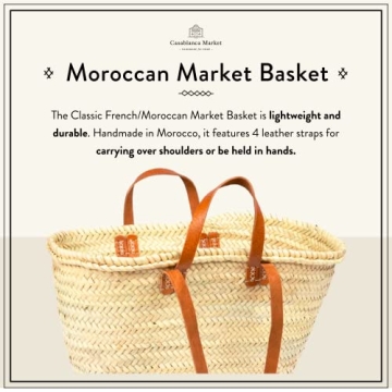 Casablanca Market Moroccan Market Basket with Four Straps
