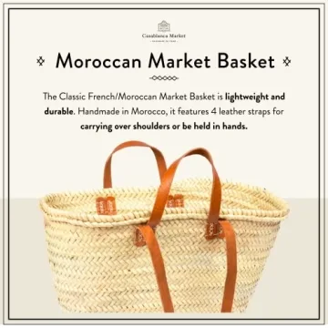Casablanca Market Moroccan Market Basket with Four Straps