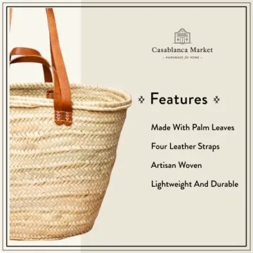 Casablanca Market Moroccan Market Basket with Four Straps