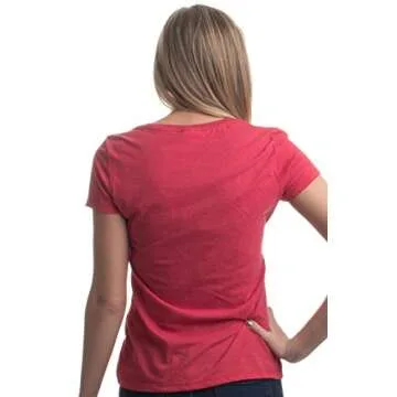 Funny Book Lover's V-Neck Tee for Women - Vintage Red