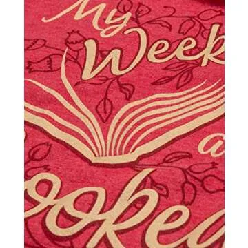 Funny Book Lover's V-Neck Tee for Women - Vintage Red