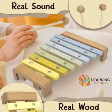 Wooden Toddler Toys - Musical Toys for Toddlers 1-3 - Montessori Musical Instruments for Toddlers 1-...