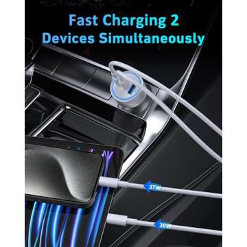 WODENTA 67W USB C Car Charger for iPhone 15/16 Pro Max