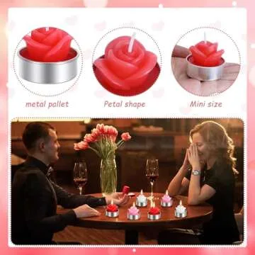 Shupakul Rose Tealight Candles for Valentine's Day Gifts