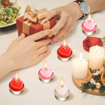 Shupakul Rose Tealight Candles for Valentine's Day Gifts