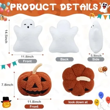 Poen Halloween Pillows Soft Decorative Cushions for Fun Decor