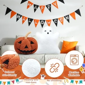 Poen Halloween Pillows Soft Decorative Cushions for Fun Decor