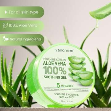 VENAMINE Korean Aloe Vera Gel for Soothing Hydration 300ml