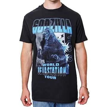 Godzilla World Devastation Tour Mens Adult T-Shirt - Stylish Comfort for Fans